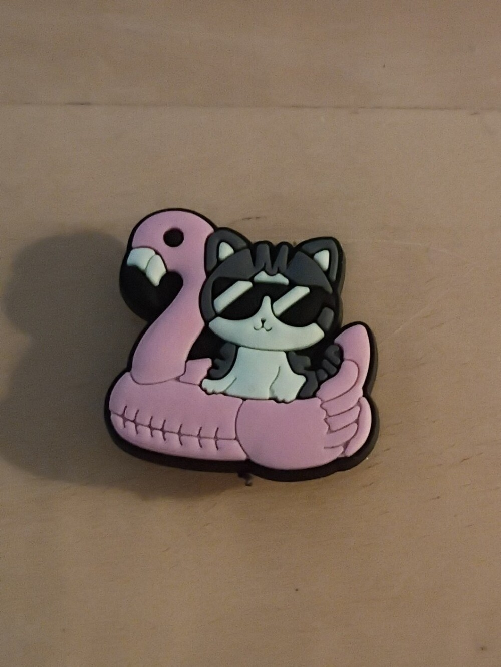 10 for $10 Jibbitz Croc Charms - Grey Cat On Flamingo Floaty - New Shoe Charms